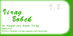 virag bobek business card