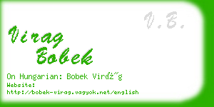 virag bobek business card